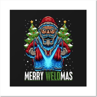 Merry Weldmas - Christmas Welder Posters and Art